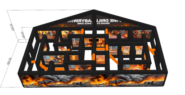 3D inflatable maze model
