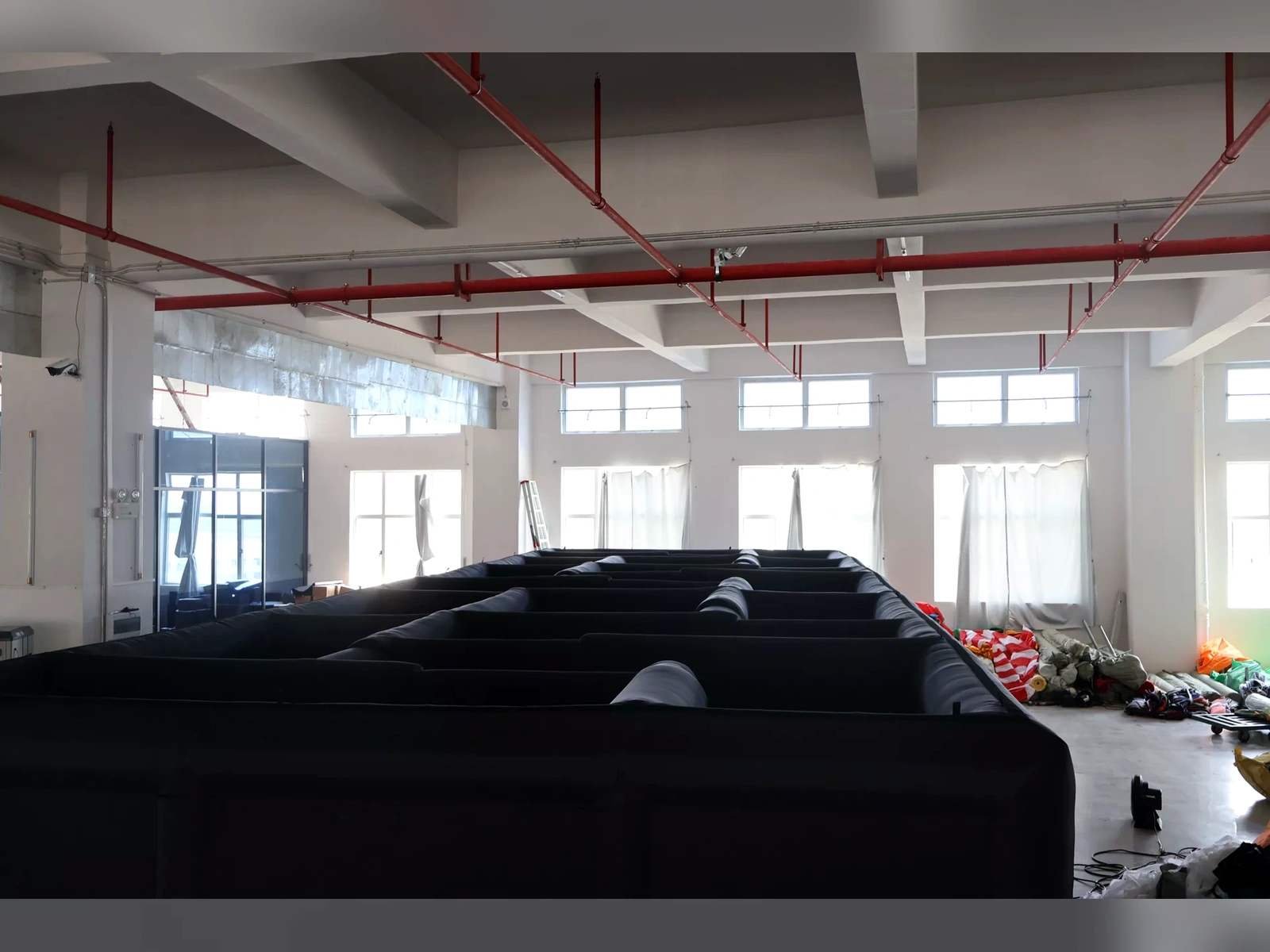 Commercial Inflatable Maze - Plain Black, real product view 6