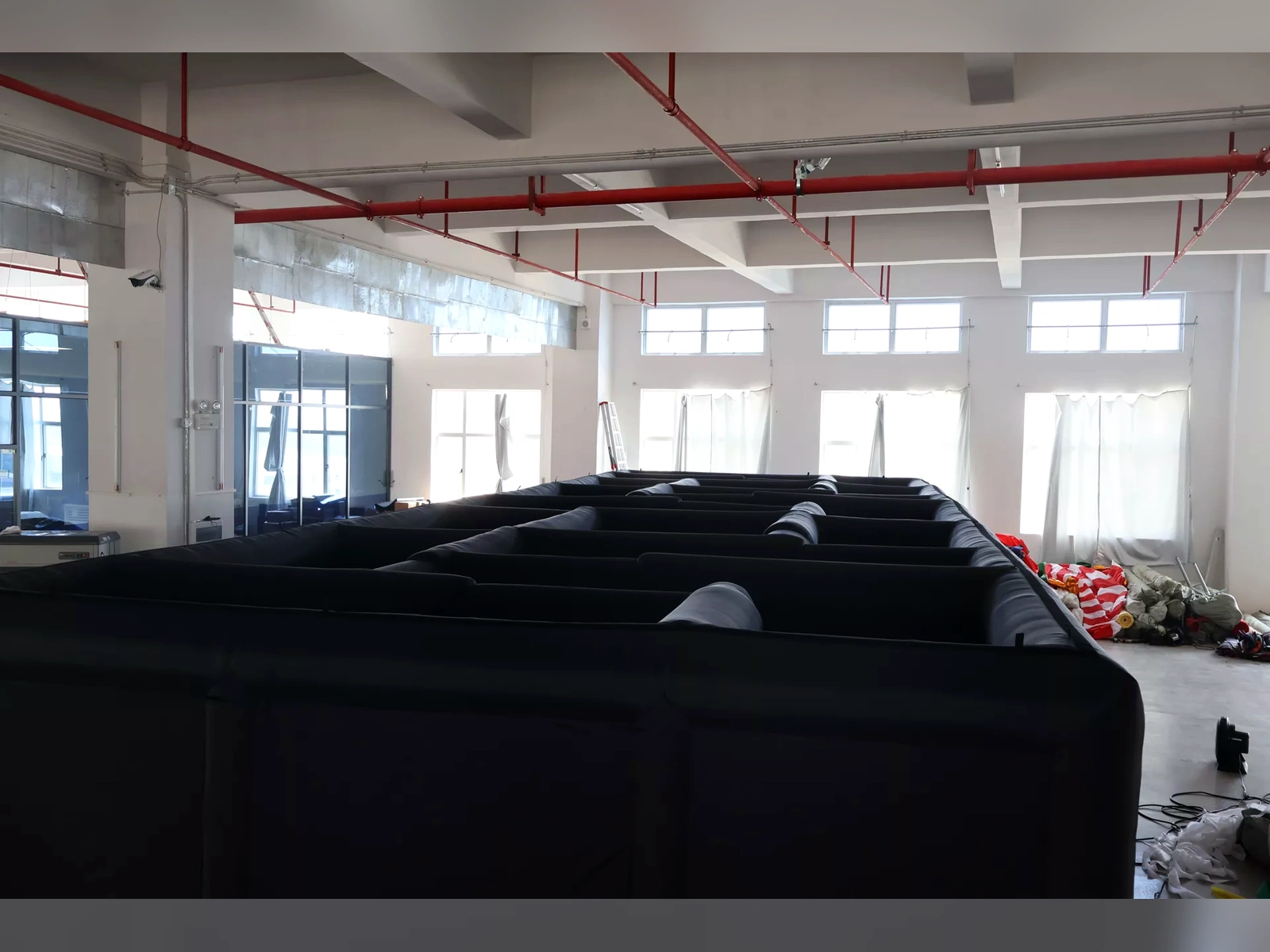 Commercial Inflatable Maze - Plain Black, real product view 7