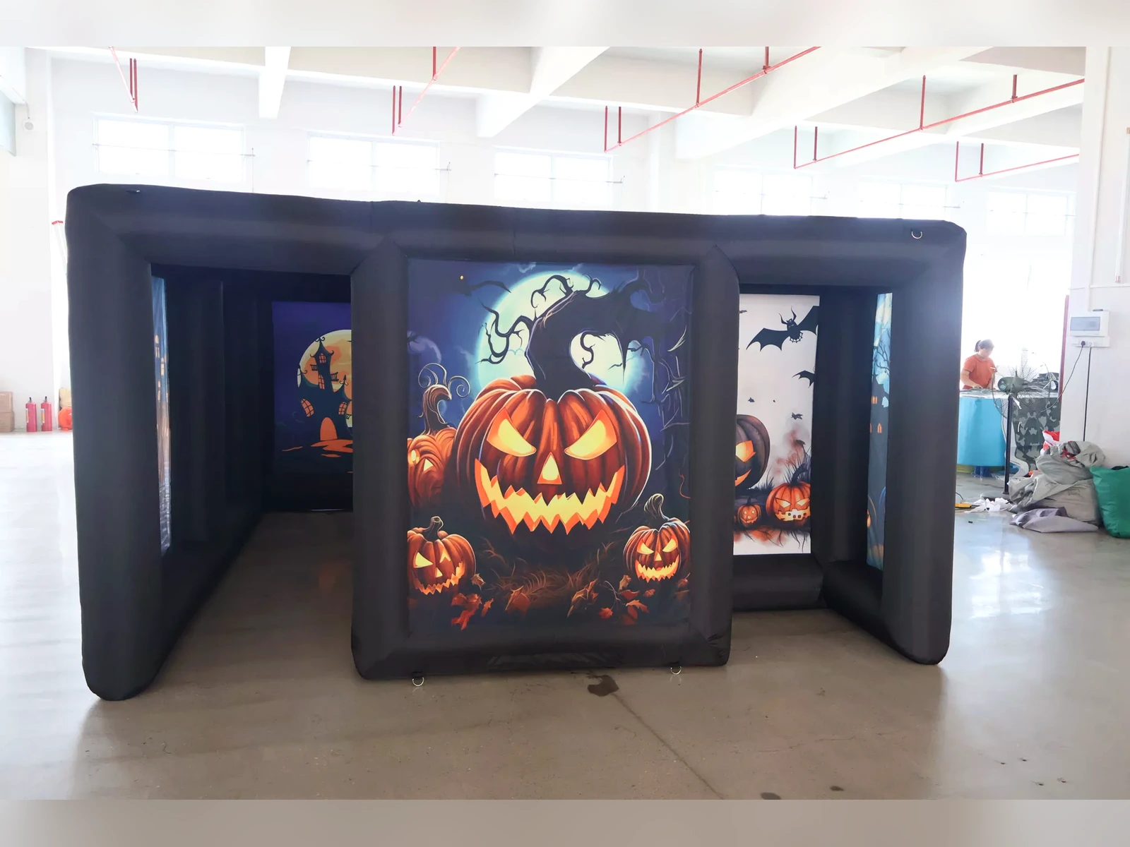 Commercial Inflatable Maze - Halloween Pumpkin, real product view 2
