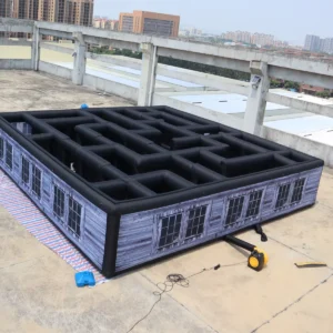 Commercial Inflatable Maze - Gray Haunted House - 10m x 10m x 2m - P010 - product view 3