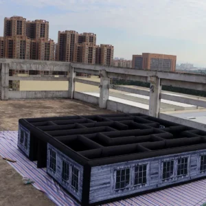 Commercial Inflatable Maze - Gray Haunted House - 10m x 10m x 2m - P010 - product view 1
