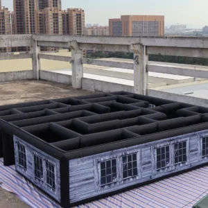 Commercial Inflatable Maze - Gray Haunted House - 10m x 10m x 2m - P010 - product view 2