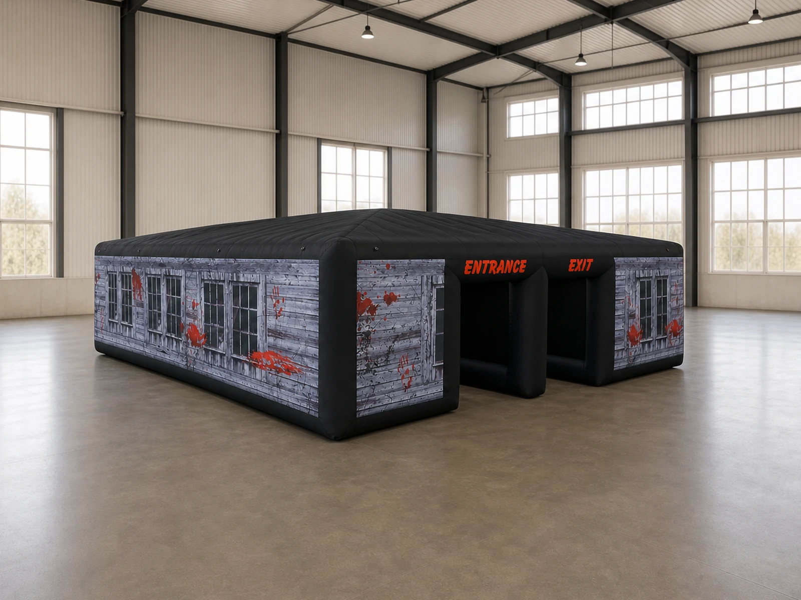 Commercial Inflatable Maze - Gray Blood Window Halloween - product view 1