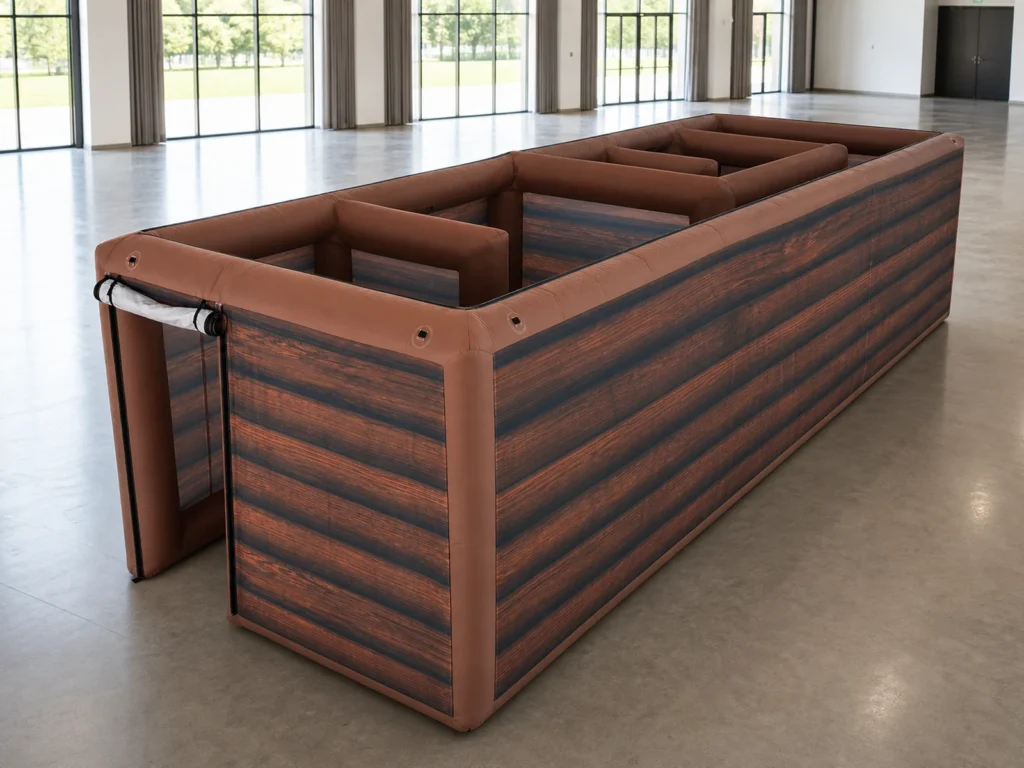 Commercial Inflatable Maze - Rustic Wood Grain