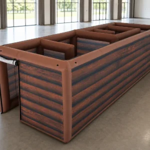 Commercial Inflatable Maze - Rustic Wood Grain - product view 1