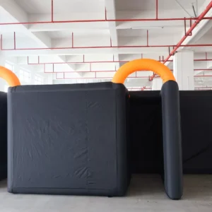 Commercial Inflatable Maze - Plain Black Open Top - 6 x 6m - P015 - product view 2
