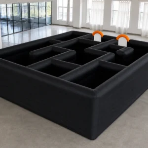 Commercial Inflatable Maze - Plain Black Open Top - 6 x 6m - P015 - product view 7