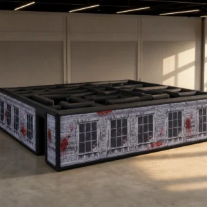 Commercial Inflatable Maze - Gray Blood Window Corner Entry 9m - product view 3