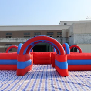 Commercial Inflatable Maze - Red Blue Arched Open Top - product view 6