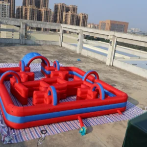 Commercial Inflatable Maze - Red Blue Arched Open Top - product view 7
