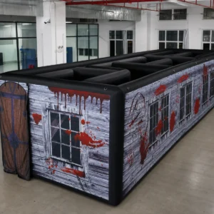 Commercial Inflatable Maze - Gray Blood Window Door Flap - product view 3