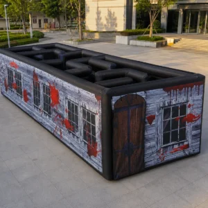 Commercial Inflatable Maze - Gray Blood Window Door Flap - product view 1