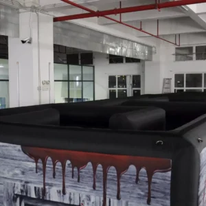 Commercial Inflatable Maze - Gray Blood Window Door Flap - product view 4