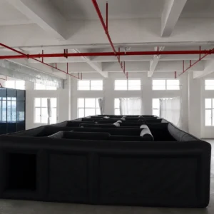Commercial Inflatable Maze - Plain Black Oxford with Removable Cover - product view 5