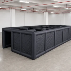 Commercial Inflatable Maze - Plain Black Oxford with Removable Cover - product view 1