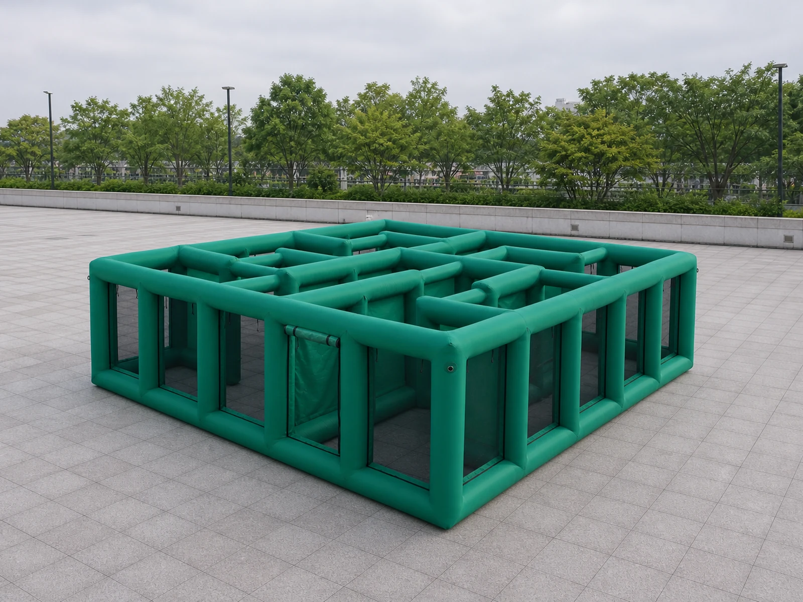 Commercial Inflatable Maze - Dark Green Mesh CS Style - product view 1