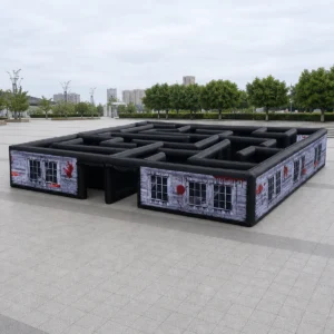 Commercial Inflatable Maze - Gray Blood Window Central Entry 12m - product view 1