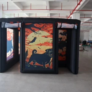 Commercial Inflatable Maze - Orange Dog Halloween Double Passage - product view 6