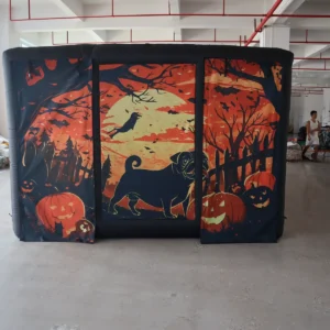 Commercial Inflatable Maze - Orange Dog Halloween Double Passage - product view 7