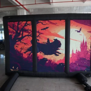 Commercial Inflatable Maze - Orange Dog Halloween Double Passage - product view 10