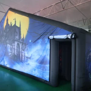 Commercial Inflatable Maze - Blue Castle Bloody Hand Gable Roof - product view 8