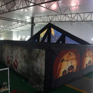 Commercial Inflatable Maze - Blue Castle Bloody Hand Gable Roof - product view 4