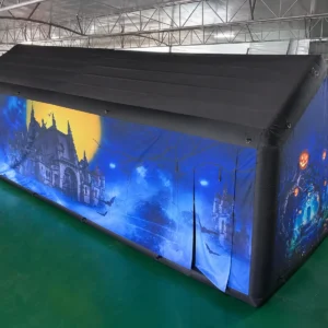 Commercial Inflatable Maze - Blue Castle Bloody Hand Gable Roof - product view 5