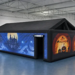 Commercial Inflatable Maze - Blue Castle Bloody Hand Gable Roof - product view 1
