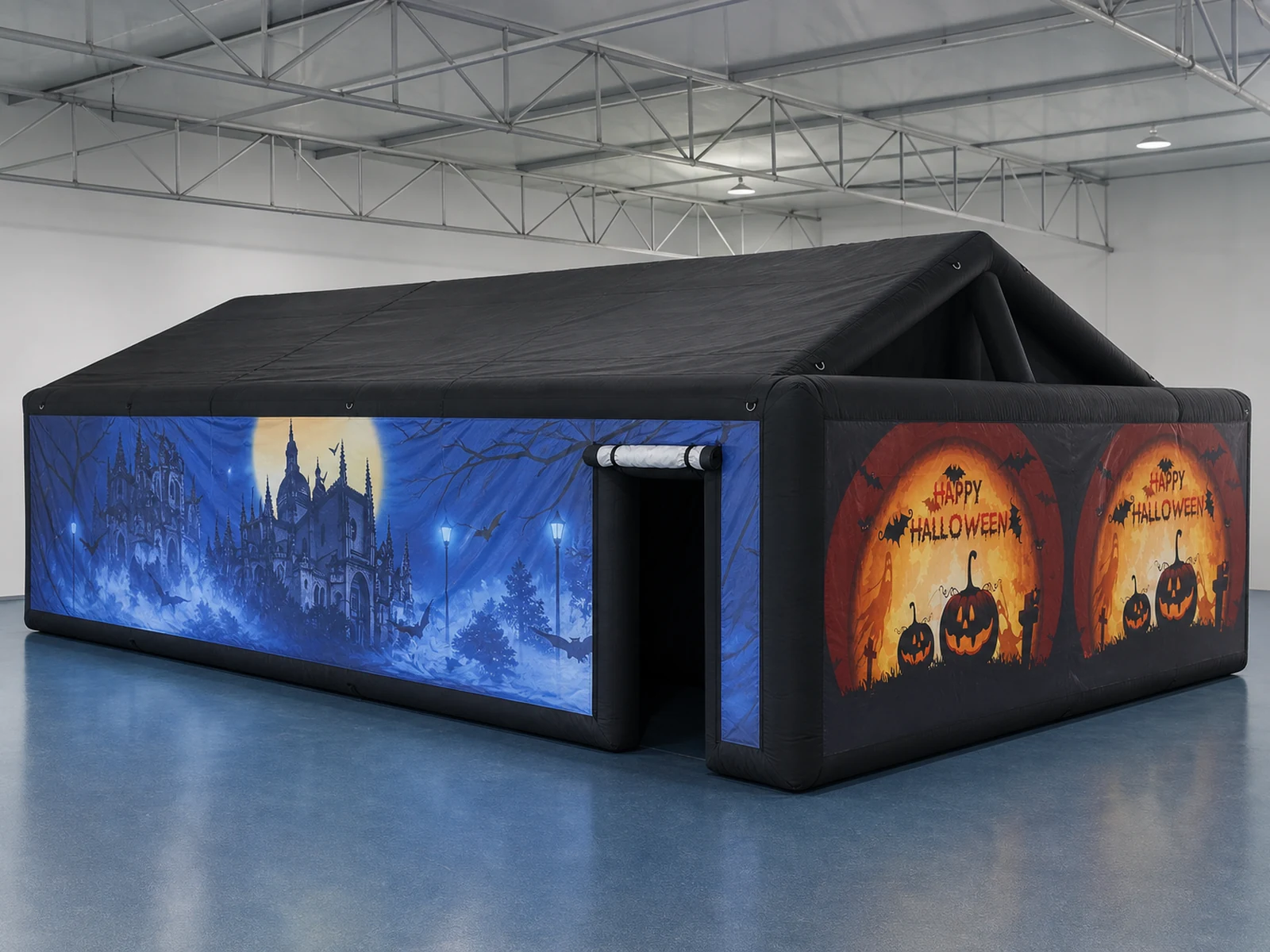 Commercial Inflatable Maze - Blue Castle Bloody Hand Gable Roof - product view 1