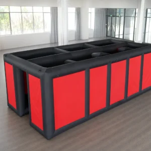 Commercial Inflatable Maze - Plain Red Black Open Top - product view 3