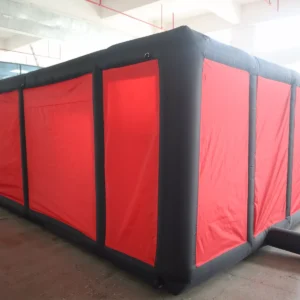 Commercial Inflatable Maze - Plain Red Black Open Top - product view 5