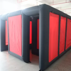 Commercial Inflatable Maze - Plain Red Black Open Top - product view 8