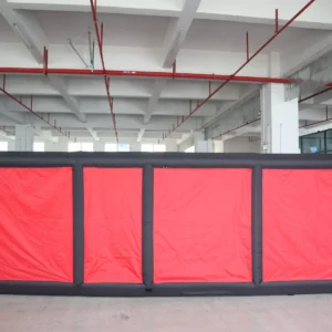 Commercial Inflatable Maze - Plain Red Black Open Top - product view 6