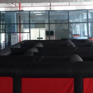 Commercial Inflatable Maze - Plain Red Black Open Top - product view 2