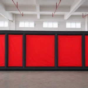 Commercial Inflatable Maze - Plain Red Black Open Top - product view 7