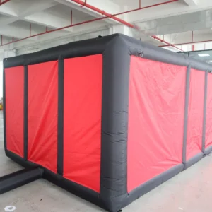 Commercial Inflatable Maze - Plain Red Black Open Top - product view 9