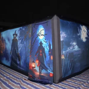 Commercial Inflatable Maze - Blue Scarecrow Covered - product view 1