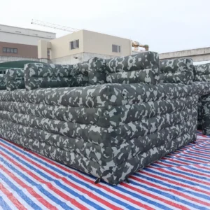 Commercial Inflatable Maze - Gray Camouflage Low Wall - product view 2
