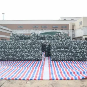 Commercial Inflatable Maze - Gray Camouflage Low Wall - product view 9