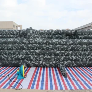 Commercial Inflatable Maze - Gray Camouflage Low Wall - product view 5