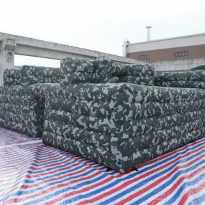 Commercial Inflatable Maze - Gray Camouflage Low Wall - product view 4