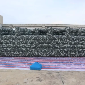 Commercial Inflatable Maze - Gray Camouflage Low Wall - product view 8
