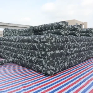 Commercial Inflatable Maze - Gray Camouflage Low Wall - product view 6
