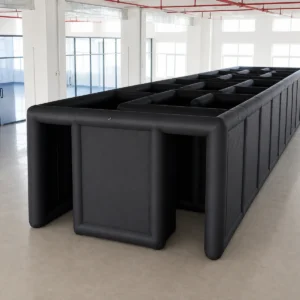Commercial Inflatable Maze - Plain Black Open Top - 3 x 10m - P037 - product view 1
