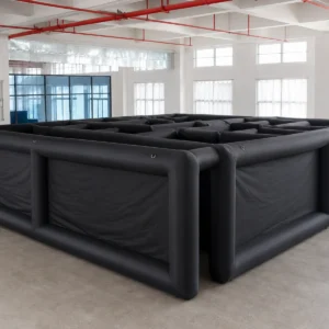 Commercial Inflatable Maze - Plain Black Square Open Top - product view 1