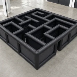 Commercial Inflatable Maze - Plain Black Square Open Top - product view 4