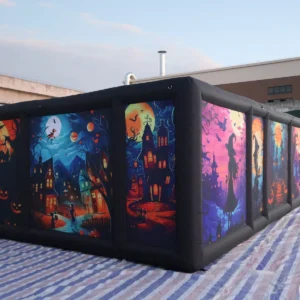 Commercial Inflatable Maze - Dual Orange Arch Halloween - product view 2