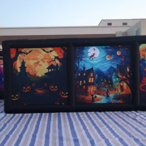 Commercial Inflatable Maze - Dual Orange Arch Halloween - product view 4