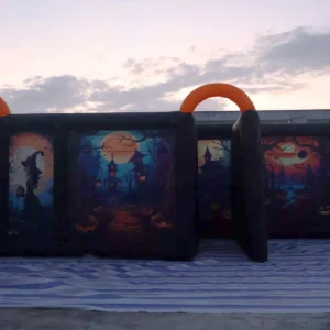 Commercial Inflatable Maze - Dual Orange Arch Halloween - product view 8